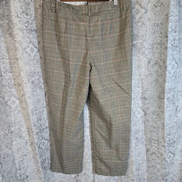 LL Bean Houndstooth Plaid Pants Trouser Pants Classic Fit Stretch Waist Size 12 - Picture 4 of 15